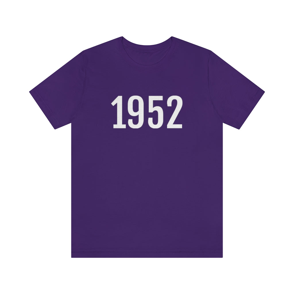 Team Purple T-Shirt 1952 Tee Shirt with Numbers On Them for Numbered T-Shirt Outfit Numerology Aesthetic Petrova Designs