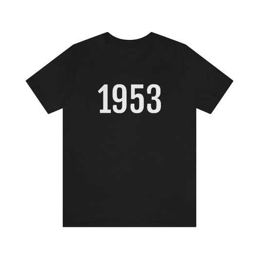 Black T-Shirt 1953 Tee Shirt with Numbers On Them for Numbered T-Shirt Outfit Numerology Aesthetic Petrova Designs