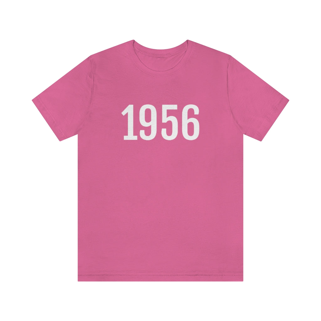 Charity Pink T-Shirt 1956 Tee Shirt with Numbers On Them for Numbered T-Shirt Outfit Numerology Aesthetic Petrova Designs