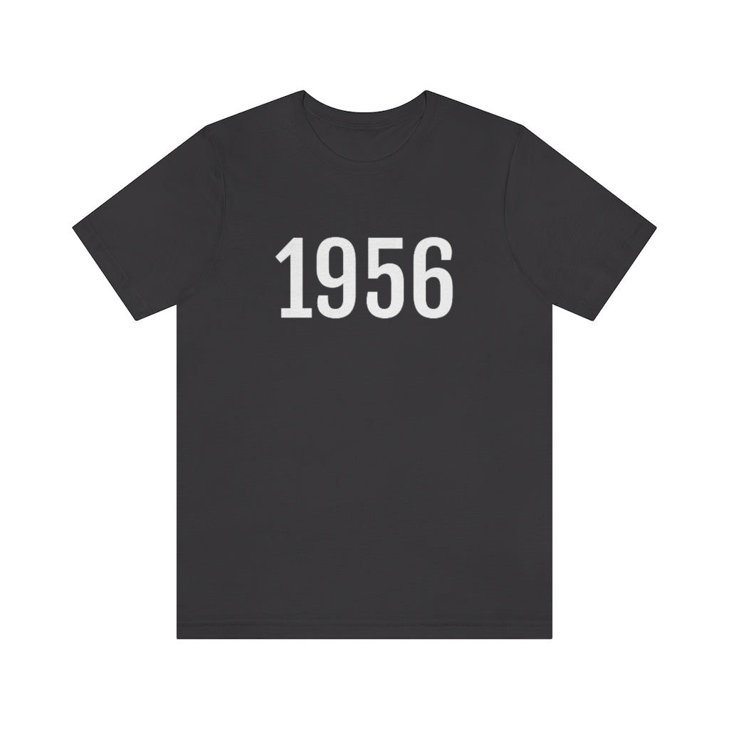 Dark Grey T-Shirt 1956 Tee Shirt with Numbers On Them for Numbered T-Shirt Outfit Numerology Aesthetic Petrova Designs