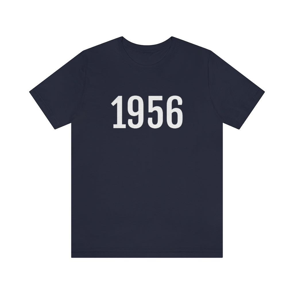 Navy T-Shirt 1956 Tee Shirt with Numbers On Them for Numbered T-Shirt Outfit Numerology Aesthetic Petrova Designs