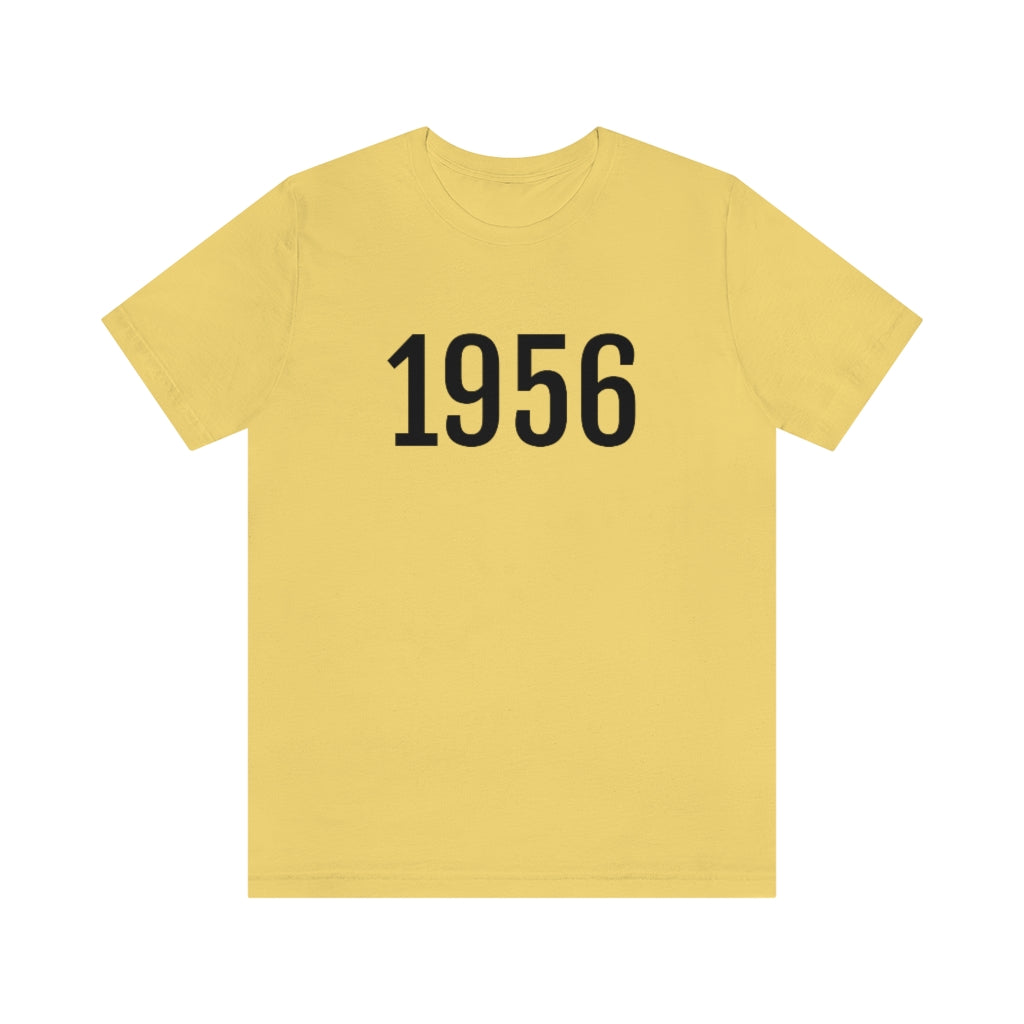 Yellow T-Shirt 1956 Tee Shirt with Numbers On Them for Numbered T-Shirt Outfit Numerology Aesthetic Petrova Designs