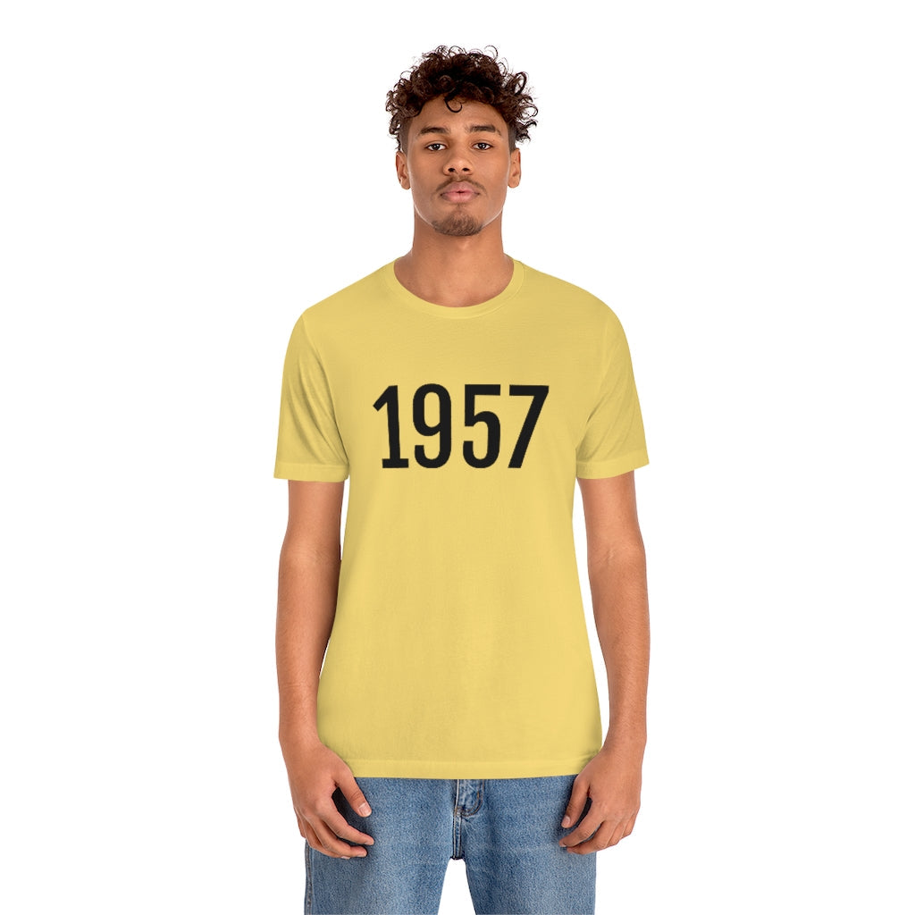 T-Shirt 1957 Tee Shirt with Numbers On Them for Numbered T-Shirt Outfit Numerology Aesthetic Petrova Designs