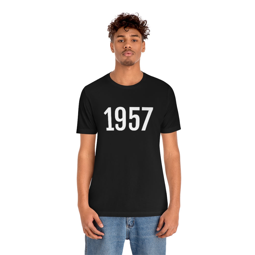 T-Shirt 1957 Tee Shirt with Numbers On Them for Numbered T-Shirt Outfit Numerology Aesthetic Petrova Designs