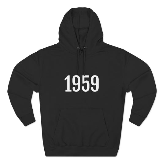 Hoodie Sweatshirt for Men & Women with Number On for Year Black Hoodie Outfit 1959 Petrova Designs