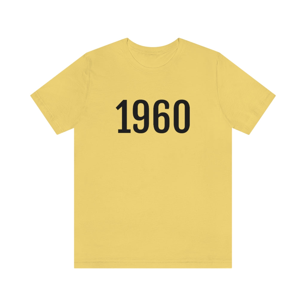 Yellow T-Shirt 1960 Tee Shirt with Numbers On Them for Numbered T-Shirt Outfit Numerology Aesthetic Petrova Designs