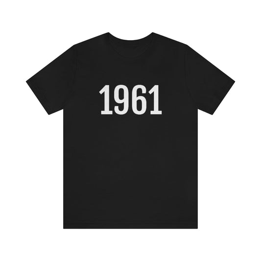 Black T-Shirt 1961 Tee Shirt with Numbers On Them for Numbered T-Shirt Outfit Numerology Aesthetic Petrova Designs