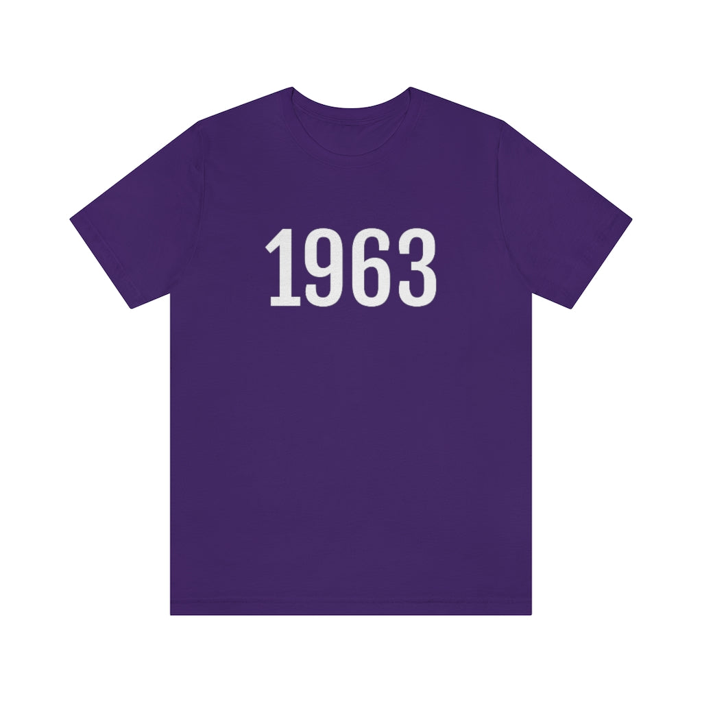 Team Purple T-Shirt 1963 Tee Shirt with Numbers On Them for Numbered T-Shirt Outfit Numerology Aesthetic Petrova Designs