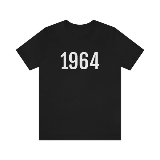 Black T-Shirt 1964 Tee Shirt with Numbers On Them for Numbered T-Shirt Outfit Numerology Aesthetic Petrova Designs