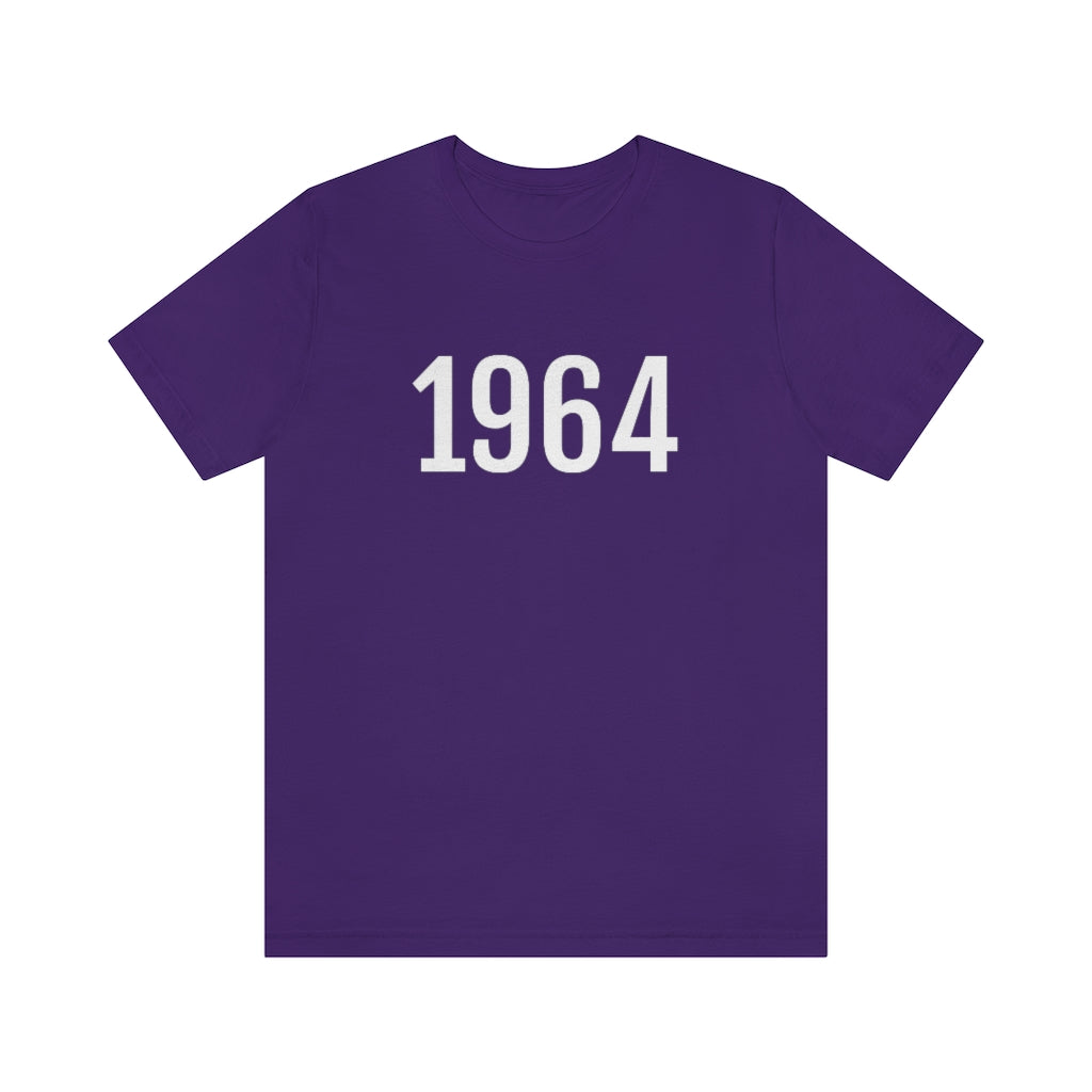 Team Purple T-Shirt 1964 Tee Shirt with Numbers On Them for Numbered T-Shirt Outfit Numerology Aesthetic Petrova Designs