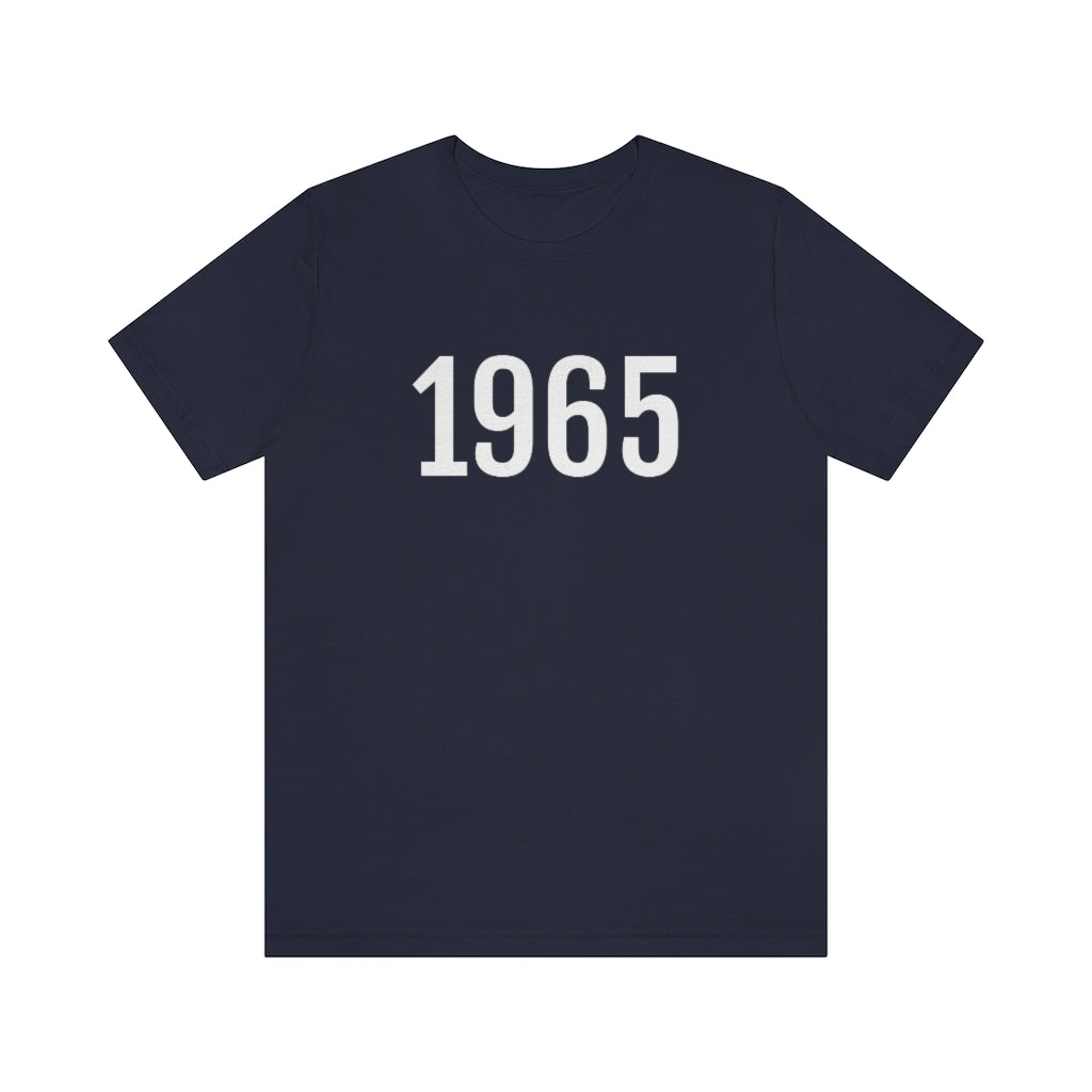 Navy T-Shirt 1965 Tee Shirt with Numbers On Them for Numbered T-Shirt Outfit Numerology Aesthetic Petrova Designs