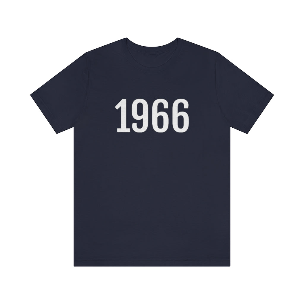 Navy T-Shirt 1966 Tee Shirt with Numbers On Them for Numbered T-Shirt Outfit Numerology Aesthetic Petrova Designs