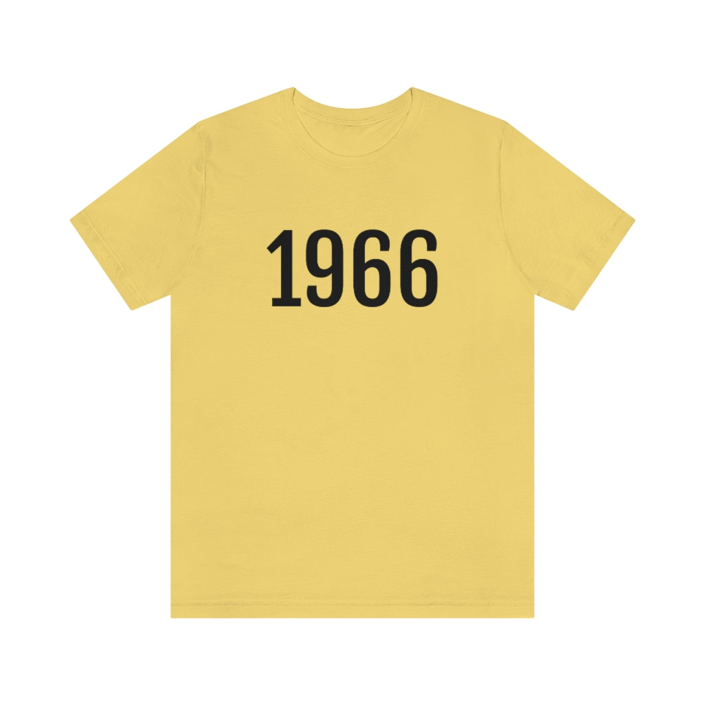 Yellow T-Shirt 1966 Tee Shirt with Numbers On Them for Numbered T-Shirt Outfit Numerology Aesthetic Petrova Designs