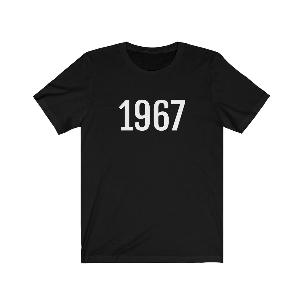 Black T-Shirt 1967 Tee Shirt with Numbers On Them for Numbered T-Shirt Outfit Numerology Aesthetic Petrova Designs