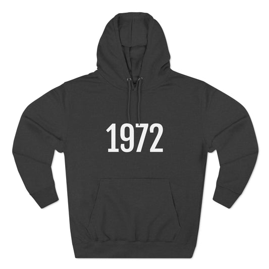 Sweatshirt for Men & Women with Number On for Year Black Hoodie Outfit 1972