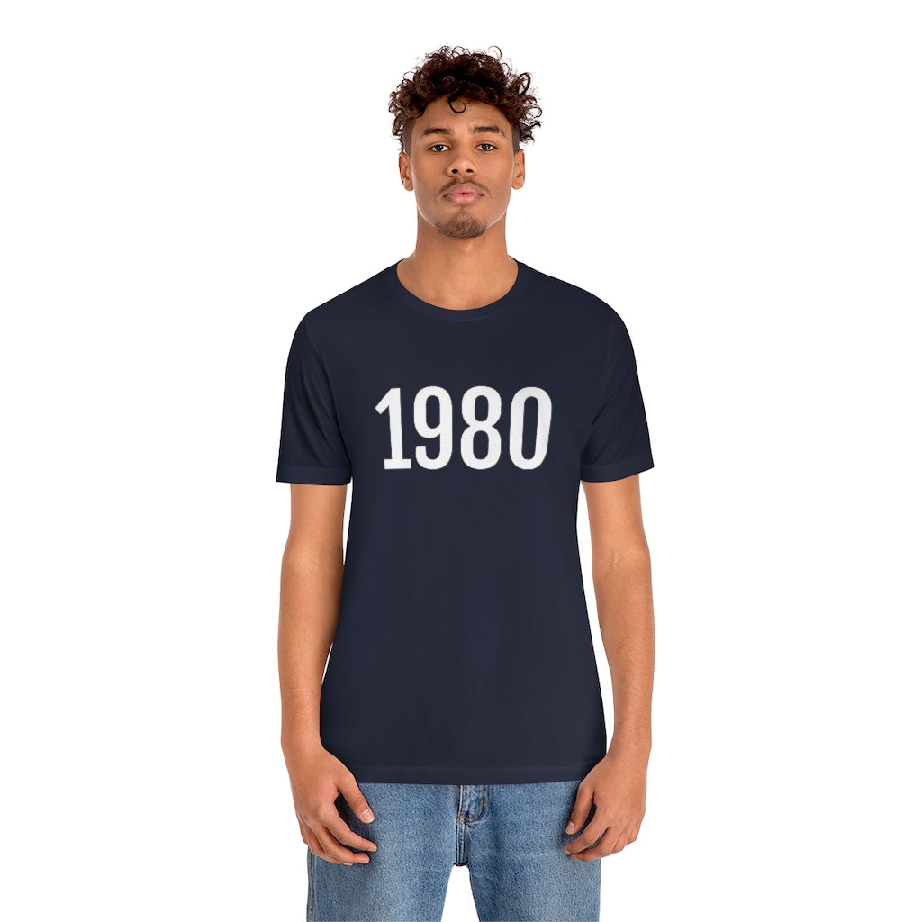 T-Shirt 1980 Tee Shirt with Numbers On Them for Numbered T-Shirt Outfit Numerology Aesthetic Petrova Designs