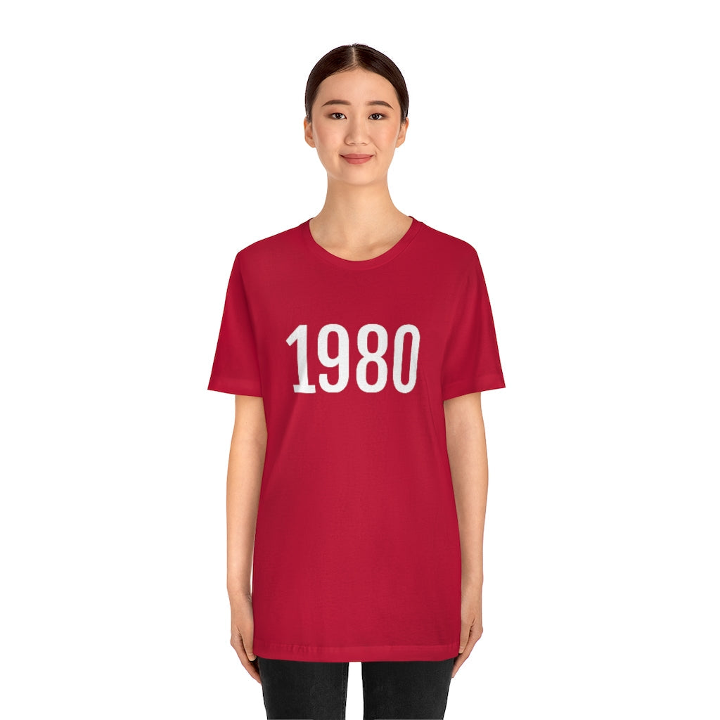 T-Shirt 1980 Tee Shirt with Numbers On Them for Numbered T-Shirt Outfit Numerology Aesthetic Petrova Designs