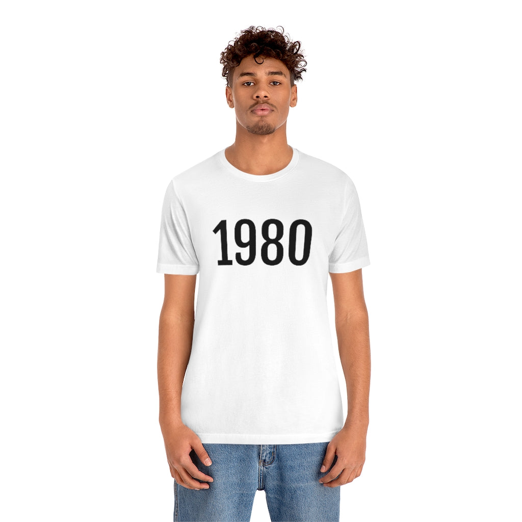 T-Shirt 1980 Tee Shirt with Numbers On Them for Numbered T-Shirt Outfit Numerology Aesthetic Petrova Designs