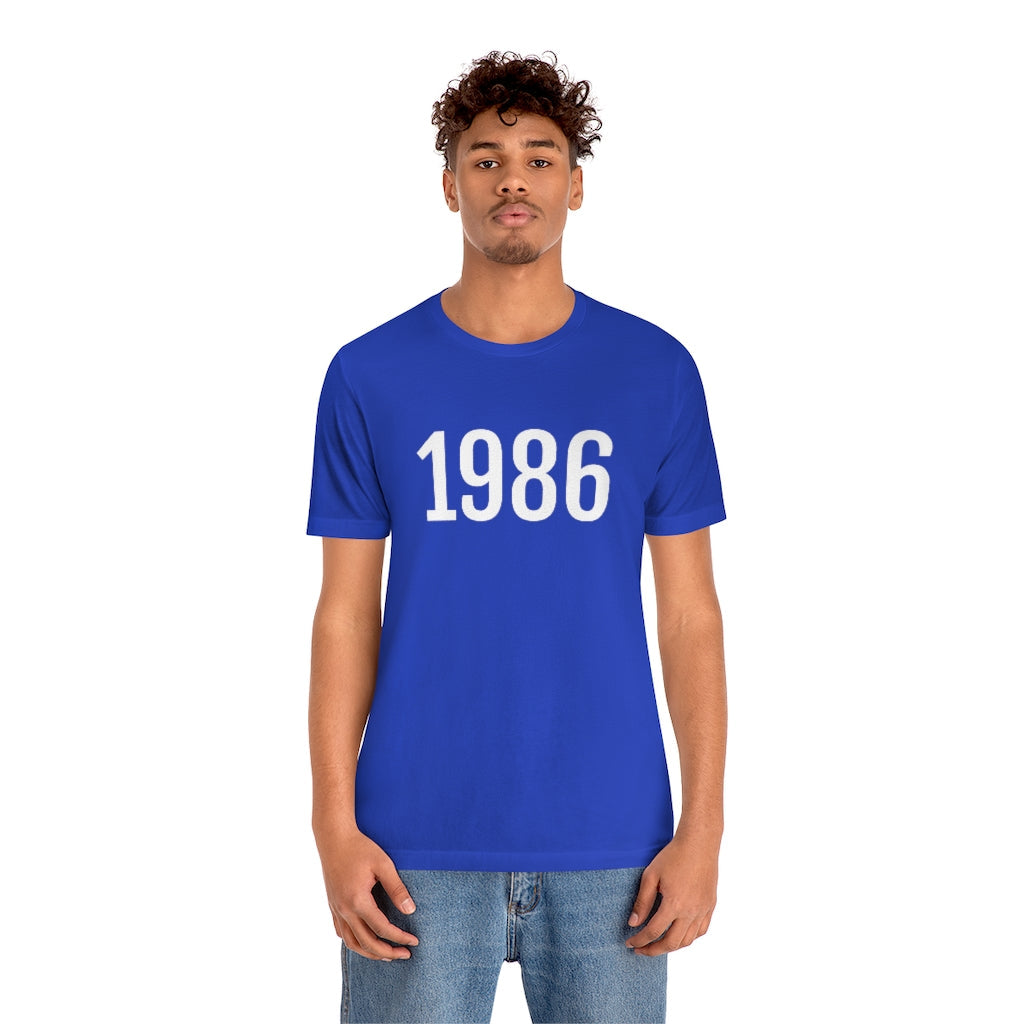 T-Shirt 1986 Tee Shirt with Numbers On Them for Numbered T-Shirt Outfit Numerology Aesthetic Petrova Designs