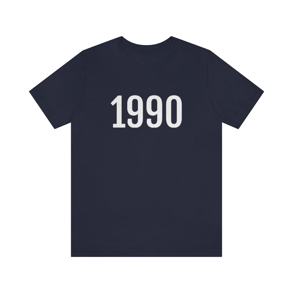 Navy T-Shirt 1990 Tee Shirt with Numbers On Them for Numbered T-Shirt Outfit Numerology Aesthetic Petrova Designs