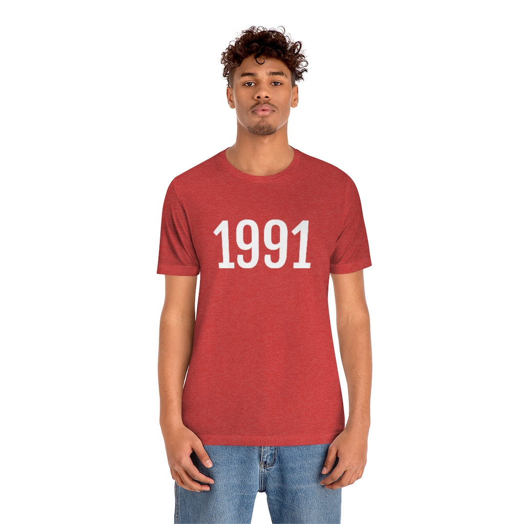 T-Shirt 1991 Tee Shirt with Numbers On Them for Numbered T-Shirt Outfit Numerology Aesthetic Petrova Designs