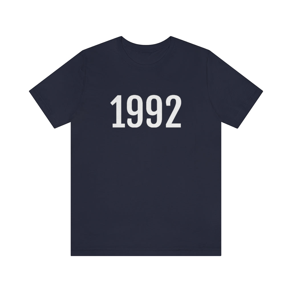 Navy T-Shirt 1992 Tee Shirt with Numbers On Them for Numbered T-Shirt Outfit Numerology Aesthetic Petrova Designs