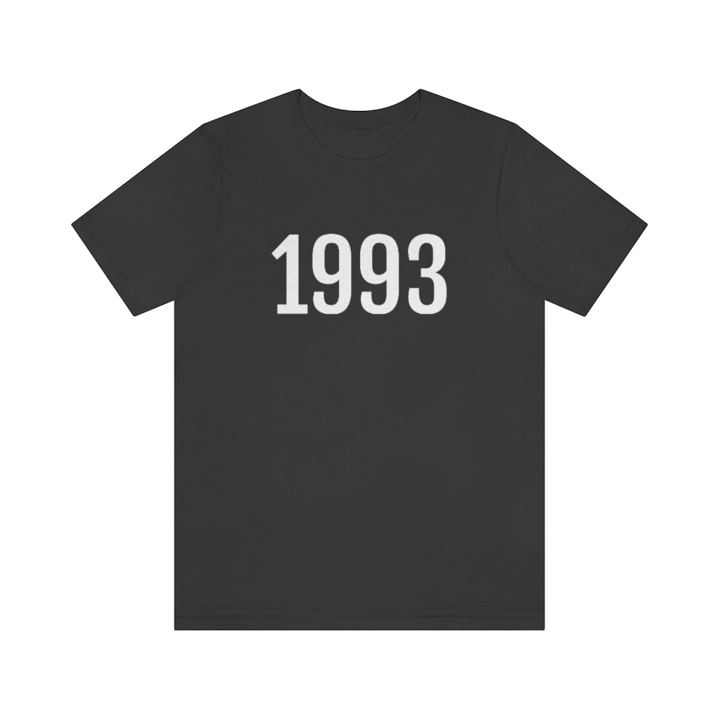 Dark Grey T-Shirt 1993 Tee Shirt with Numbers On Them for Numbered T-Shirt Outfit Numerology Aesthetic Petrova Designs