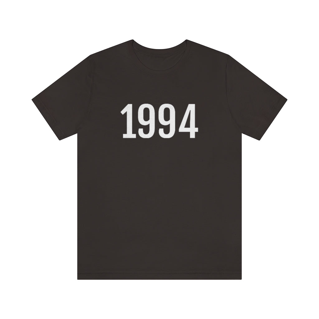 Brown T-Shirt 1994 Tee Shirt with Numbers On Them for Numbered T-Shirt Outfit Numerology Aesthetic Petrova Designs