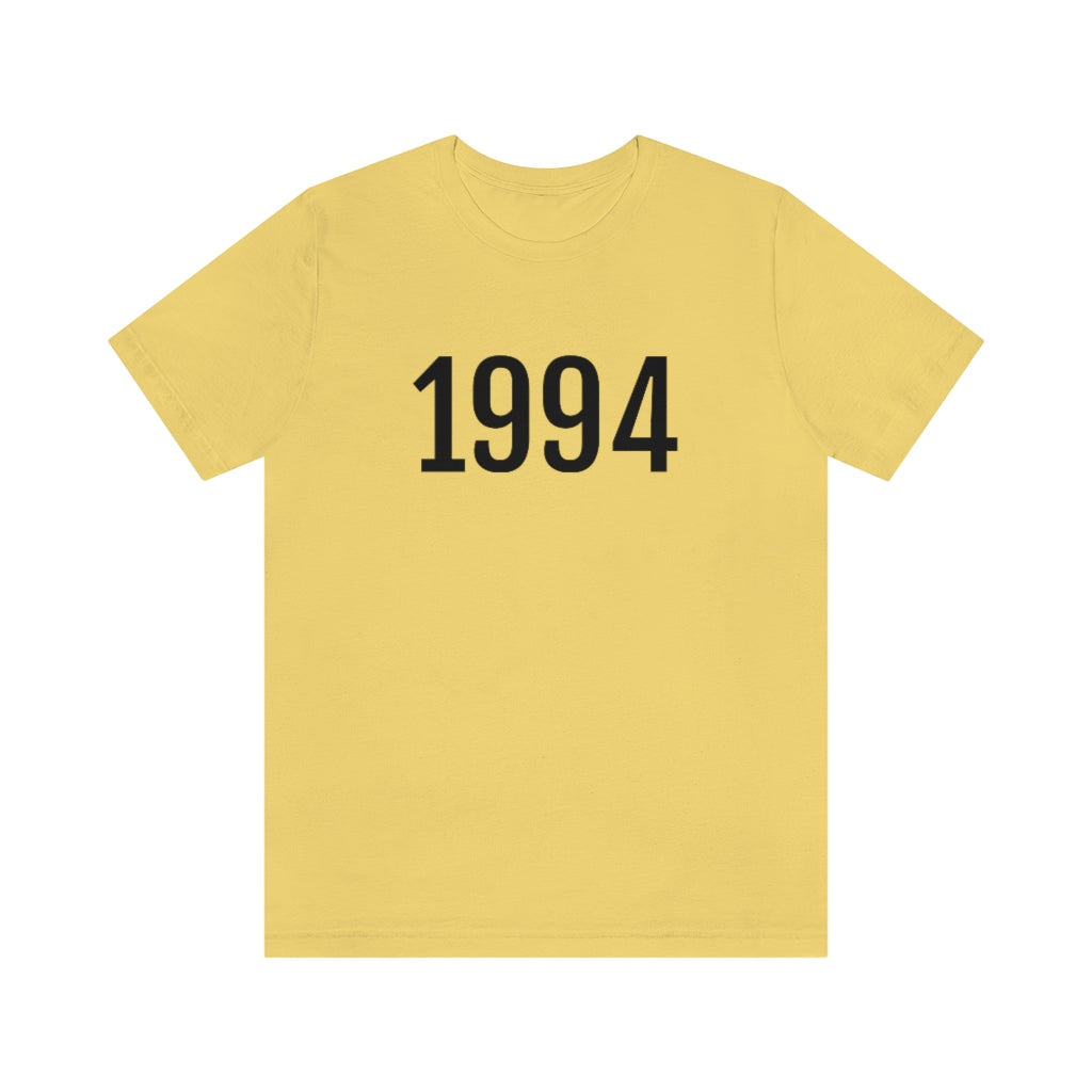 Yellow T-Shirt 1994 Tee Shirt with Numbers On Them for Numbered T-Shirt Outfit Numerology Aesthetic Petrova Designs