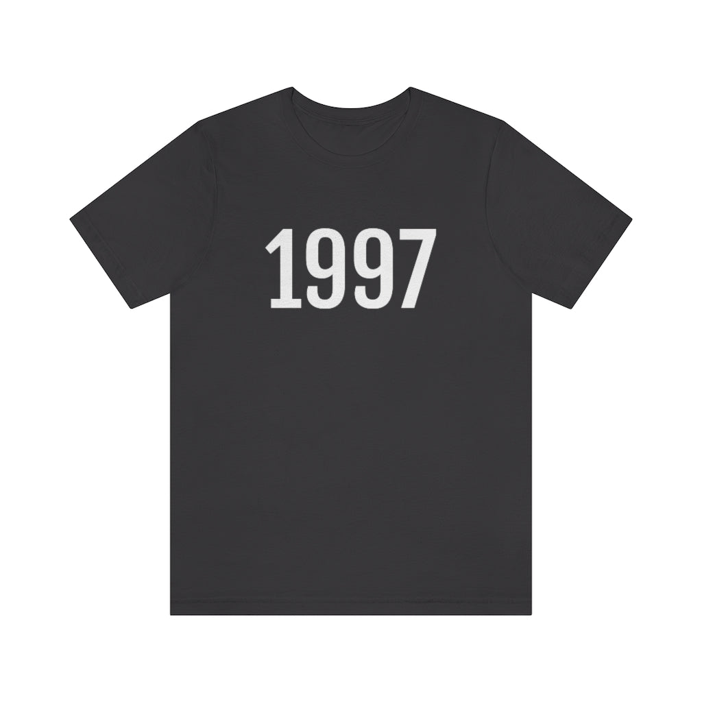 Dark Grey T-Shirt 1997 Tee Shirt with Numbers On Them for Numbered T-Shirt Outfit Numerology Aesthetic Petrova Designs