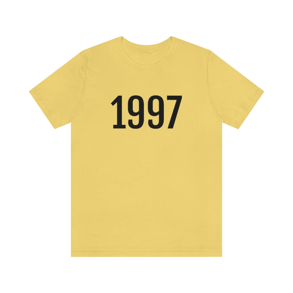 Yellow T-Shirt 1997 Tee Shirt with Numbers On Them for Numbered T-Shirt Outfit Numerology Aesthetic Petrova Designs