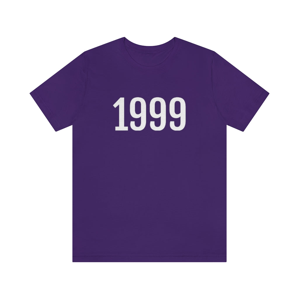 Team Purple T-Shirt 1999 Tee Shirt with Numbers On Them for Numbered T-Shirt Outfit Numerology Aesthetic Petrova Designs