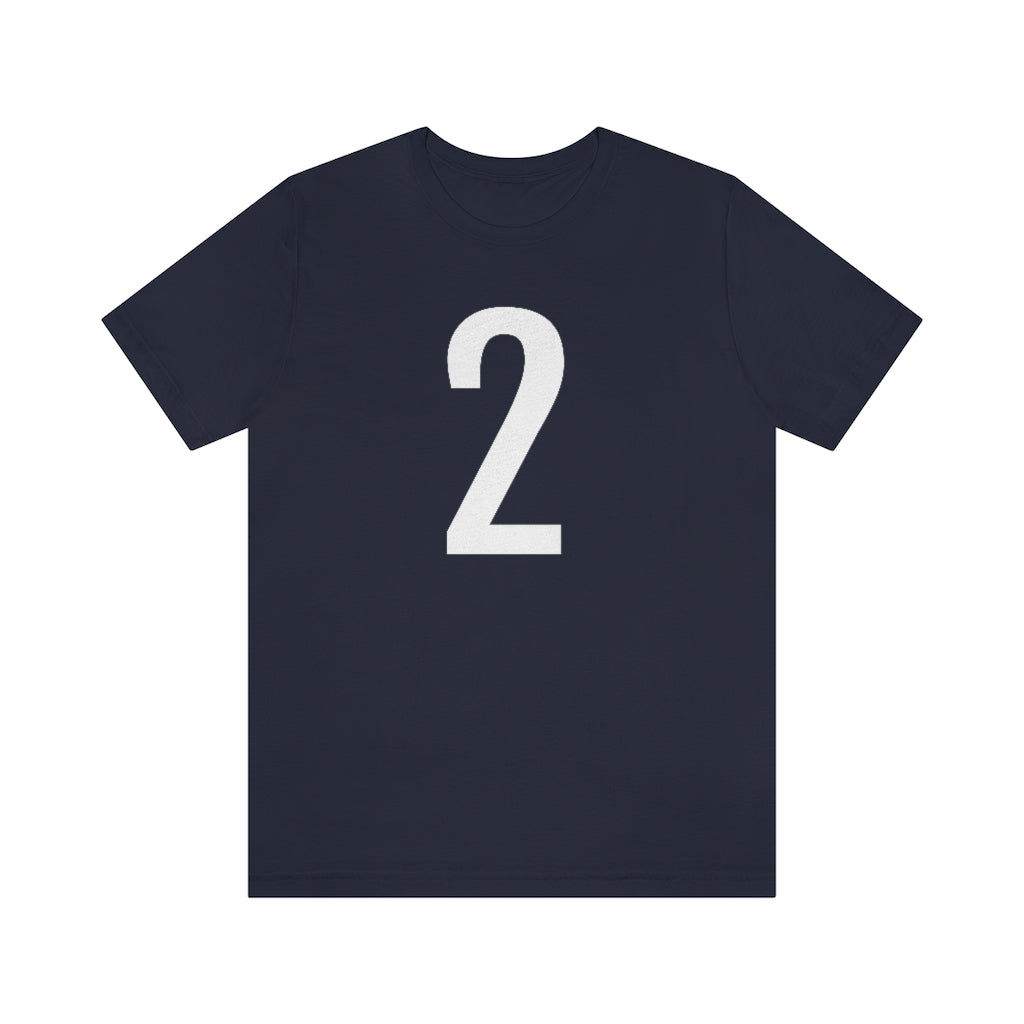 Navy T-Shirt 2 Numbered T Shirt with Number On Them for Numerological Black Tshirt Outfit Petrova Designs