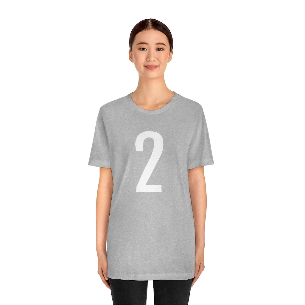 T-Shirt 2 Numbered T Shirt with Number On Them for Numerological Black Tshirt Outfit Petrova Designs