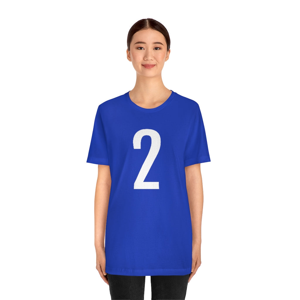 T-Shirt 2 Numbered T Shirt with Number On Them for Numerological Black Tshirt Outfit Petrova Designs