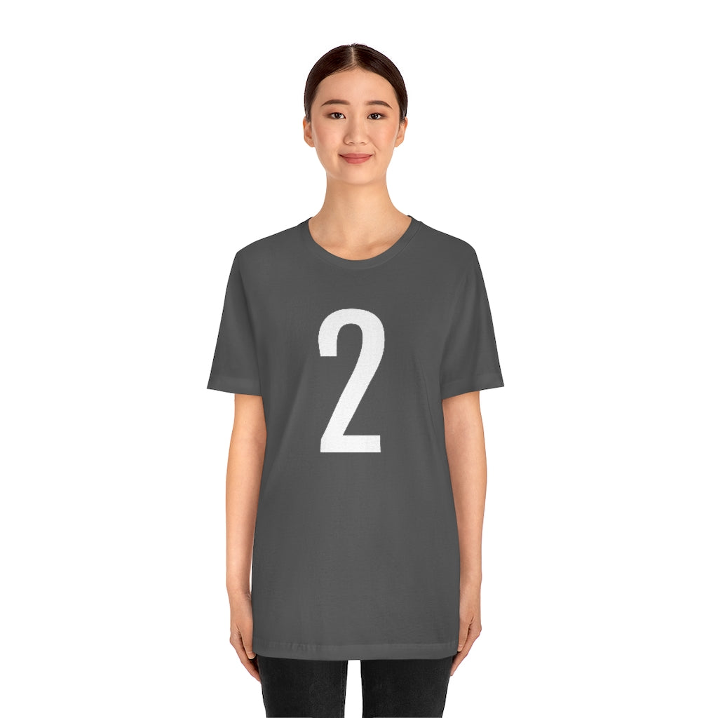 T-Shirt 2 Numbered T Shirt with Number On Them for Numerological Black Tshirt Outfit Petrova Designs