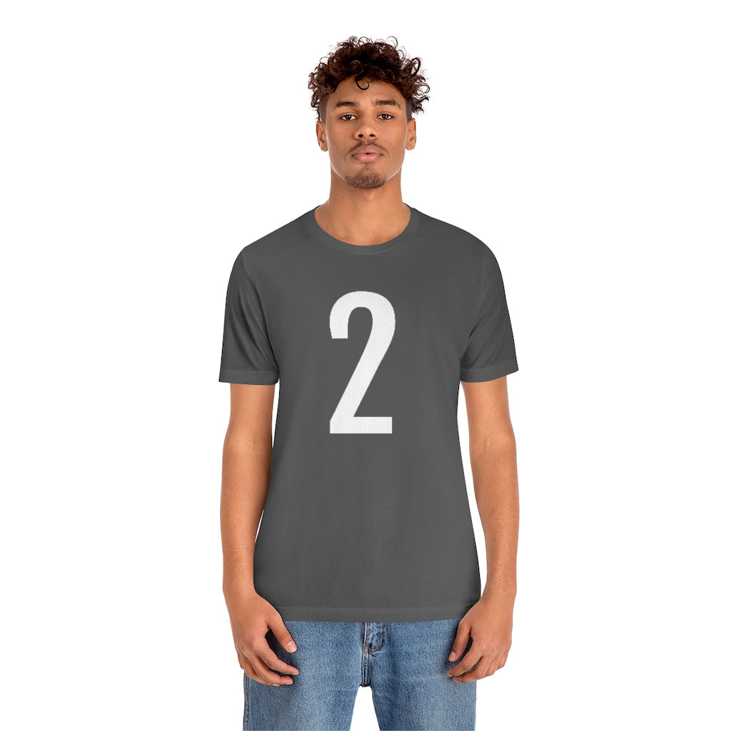 T-Shirt 2 Numbered T Shirt with Number On Them for Numerological Black Tshirt Outfit Petrova Designs