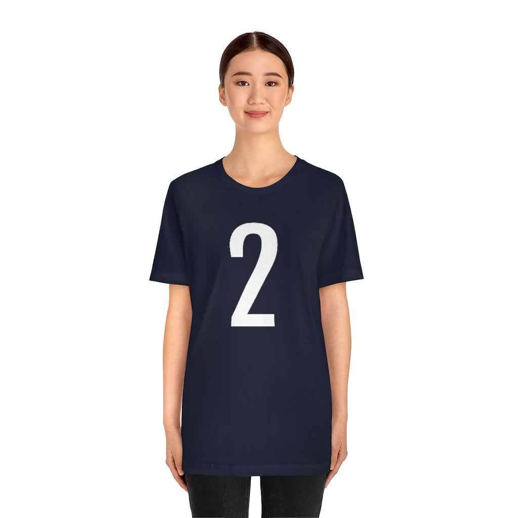 T-Shirt 2 Numbered T Shirt with Number On Them for Numerological Black Tshirt Outfit Petrova Designs