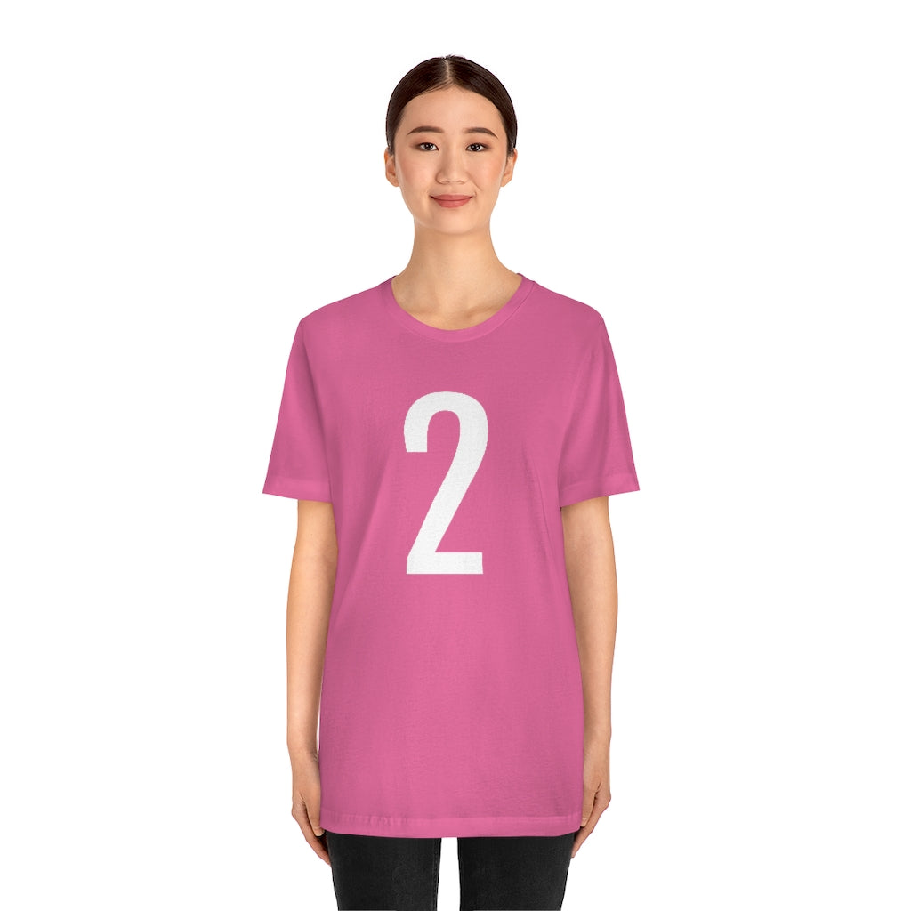 T-Shirt 2 Numbered T Shirt with Number On Them for Numerological Black Tshirt Outfit Petrova Designs