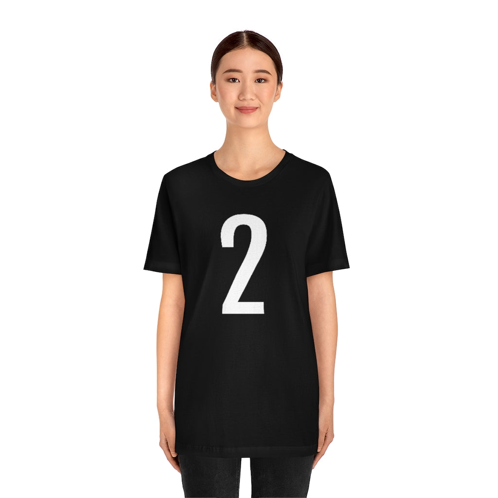 T-Shirt 2 Numbered T Shirt with Number On Them for Numerological Black Tshirt Outfit Petrova Designs