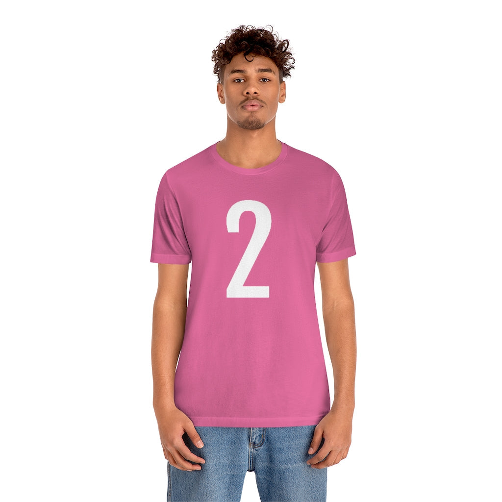 T-Shirt 2 Numbered T Shirt with Number On Them for Numerological Black Tshirt Outfit Petrova Designs