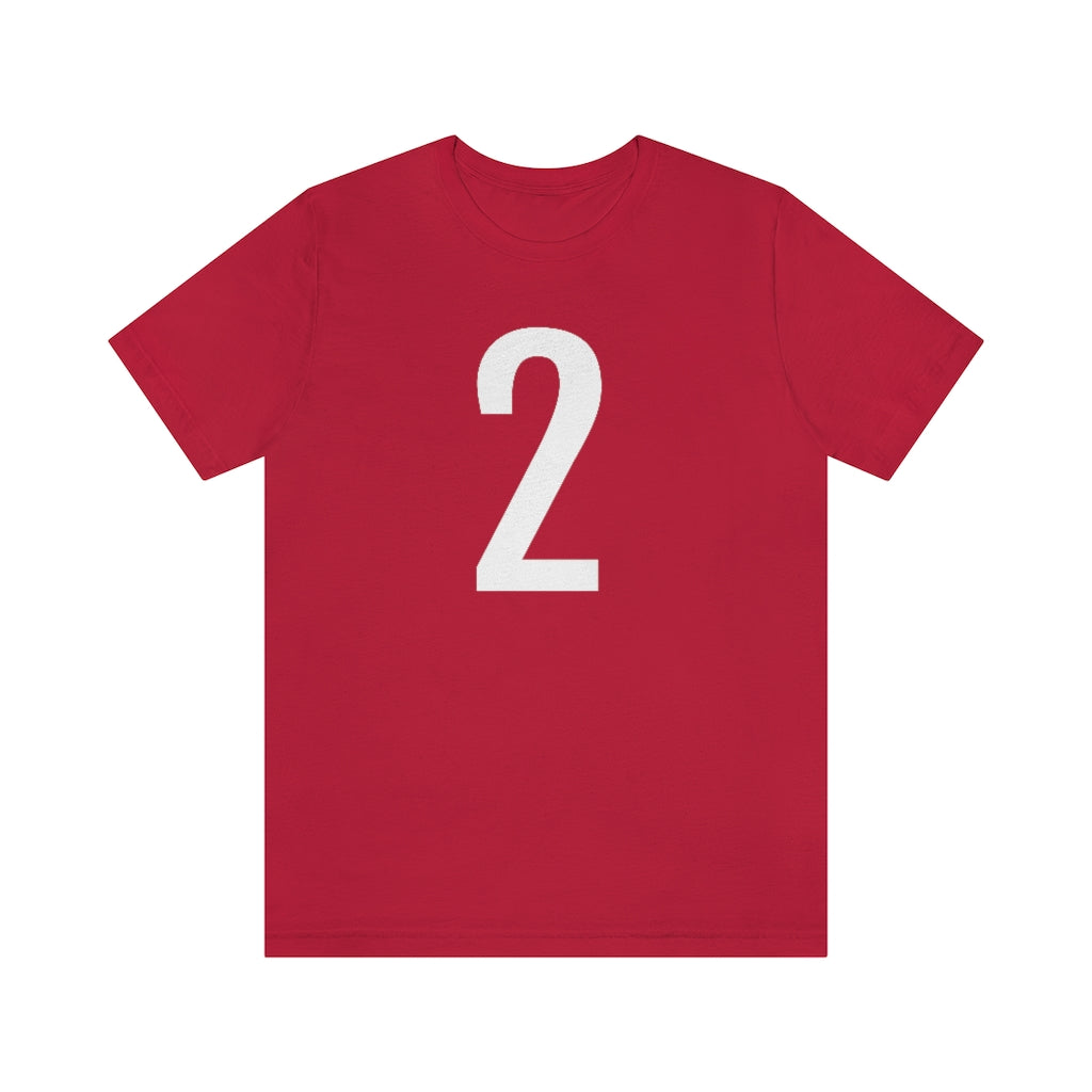 Red T-Shirt 2 Numbered T Shirt with Number On Them for Numerological Black Tshirt Outfit Petrova Designs