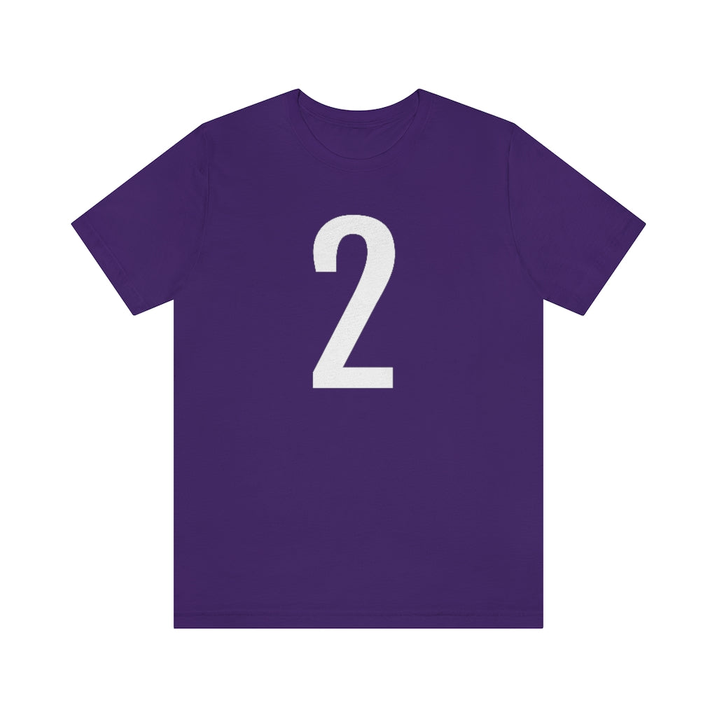 Team Purple T-Shirt 2 Numbered T Shirt with Number On Them for Numerological Black Tshirt Outfit Petrova Designs