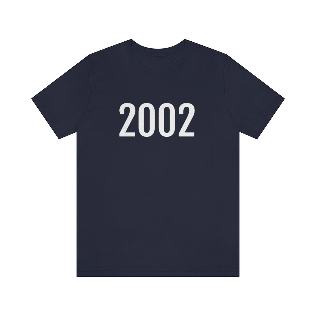 Navy T-Shirt 2002 Tee Shirt with Numbers On Them for Numbered T-Shirt Outfit Numerology Aesthetic Petrova Designs