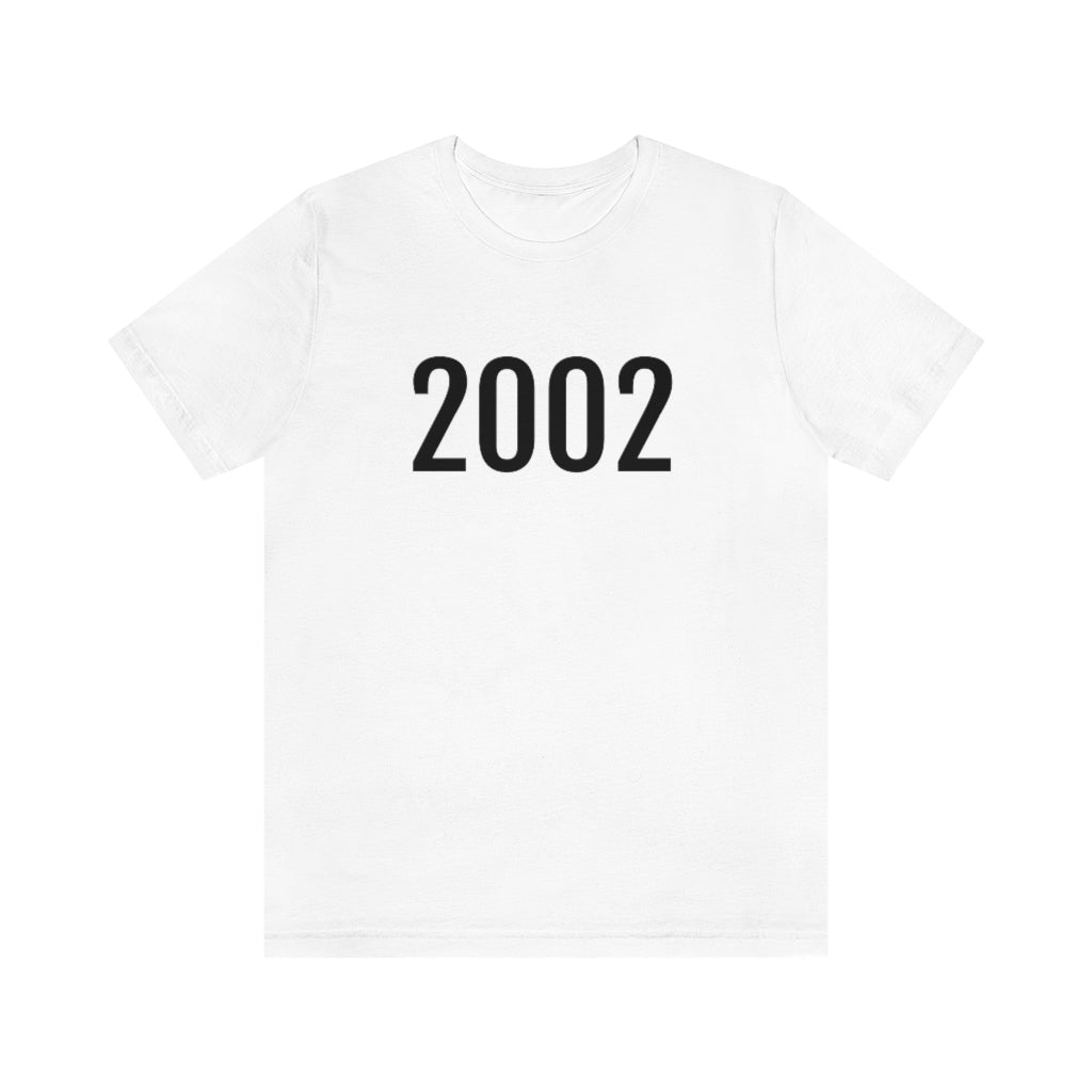 White T-Shirt 2002 Tee Shirt with Numbers On Them for Numbered T-Shirt Outfit Numerology Aesthetic Petrova Designs