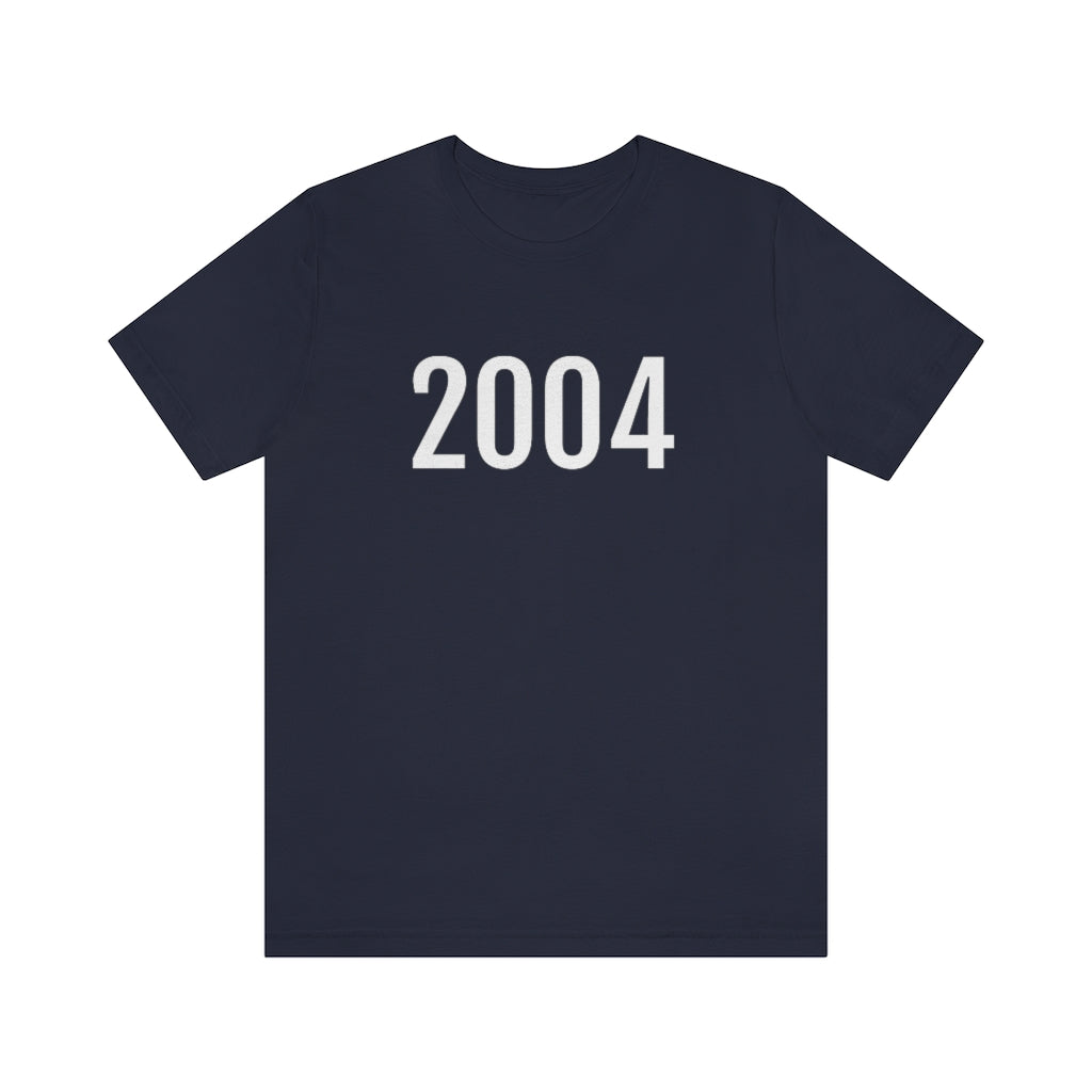 Navy T-Shirt 2004 Tee Shirt with Numbers On Them for Numbered T-Shirt Outfit Numerology Aesthetic Petrova Designs