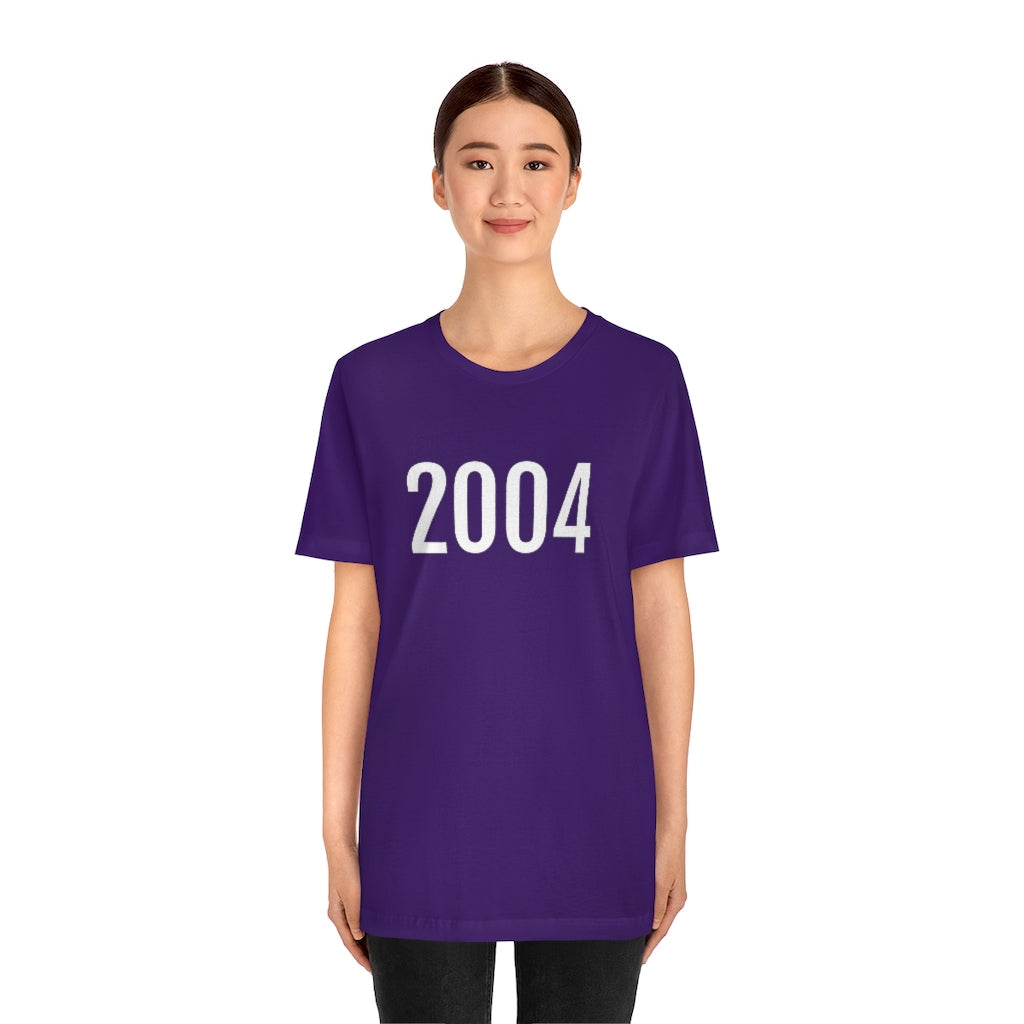 T-Shirt 2004 Tee Shirt with Numbers On Them for Numbered T-Shirt Outfit Numerology Aesthetic Petrova Designs