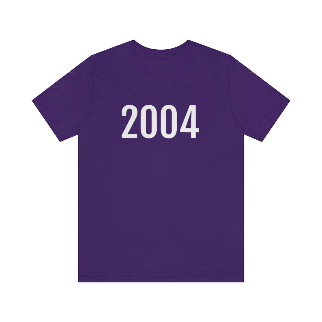 Team Purple T-Shirt 2004 Tee Shirt with Numbers On Them for Numbered T-Shirt Outfit Numerology Aesthetic Petrova Designs