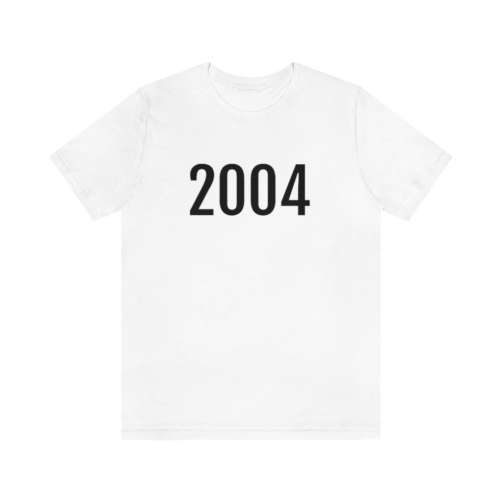 White T-Shirt 2004 Tee Shirt with Numbers On Them for Numbered T-Shirt Outfit Numerology Aesthetic Petrova Designs