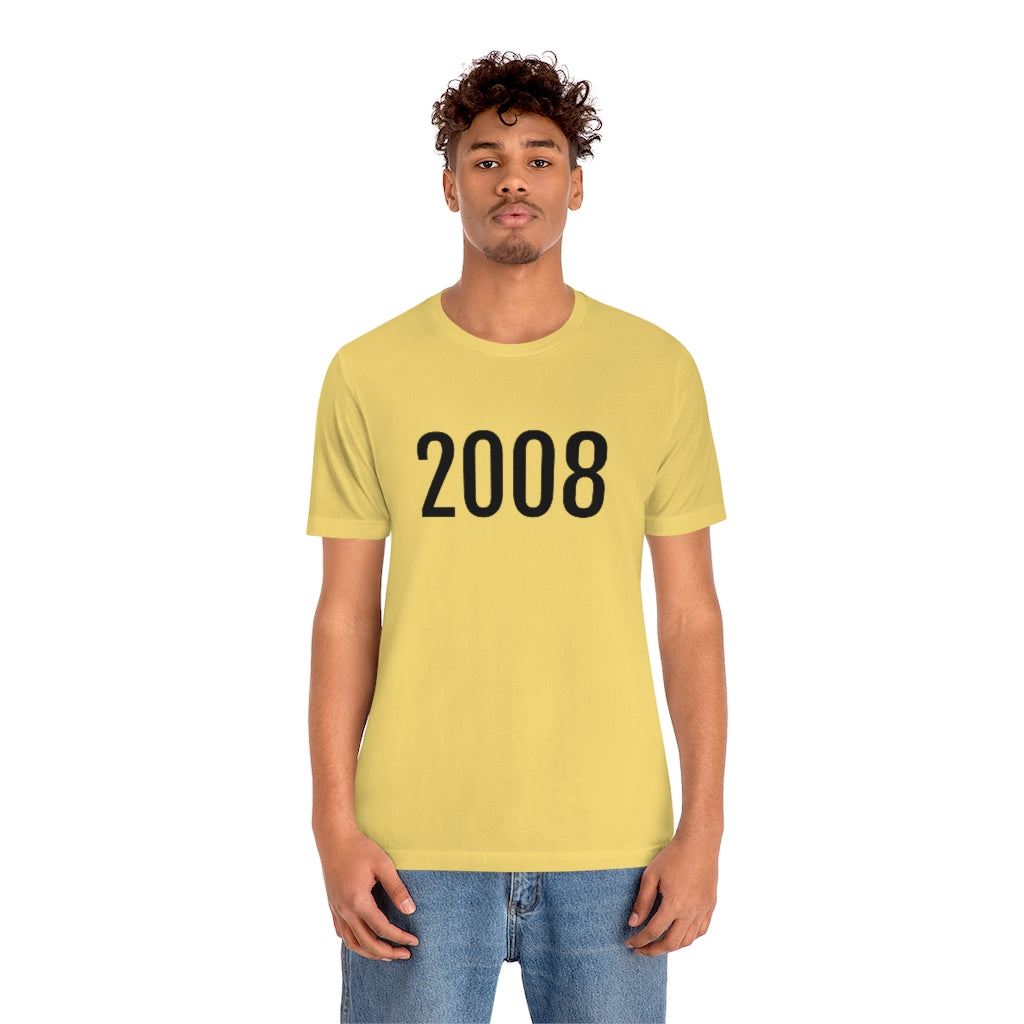 T-Shirt 2008 Tee Shirt with Numbers On Them for Numbered T-Shirt Outfit Numerology Aesthetic Petrova Designs